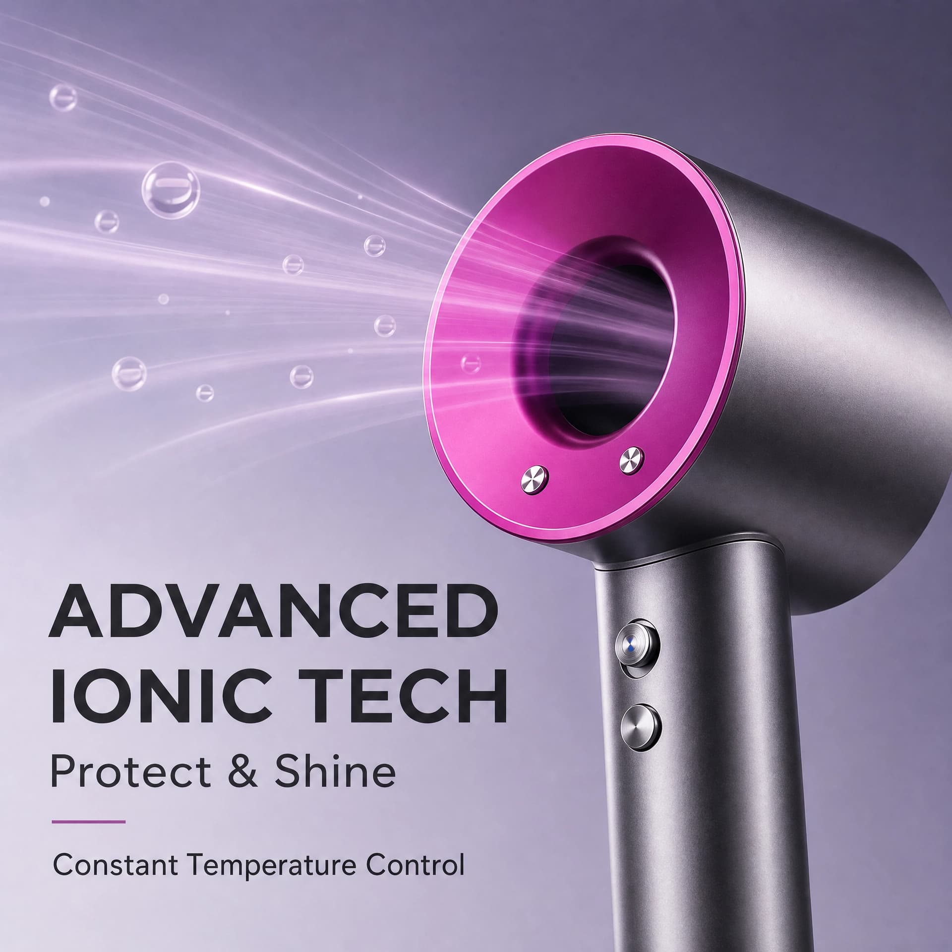 Professional High-Speed Hair Dryer with Ultra-Fast Drying and Ionic Care