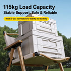 Wood Grain Folding Camping Chair with Beech Wood Armrest, Portable & No Assembly Outdoor Chair