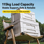 Wood grain folding camping chair with beech wood armrests - product image 7