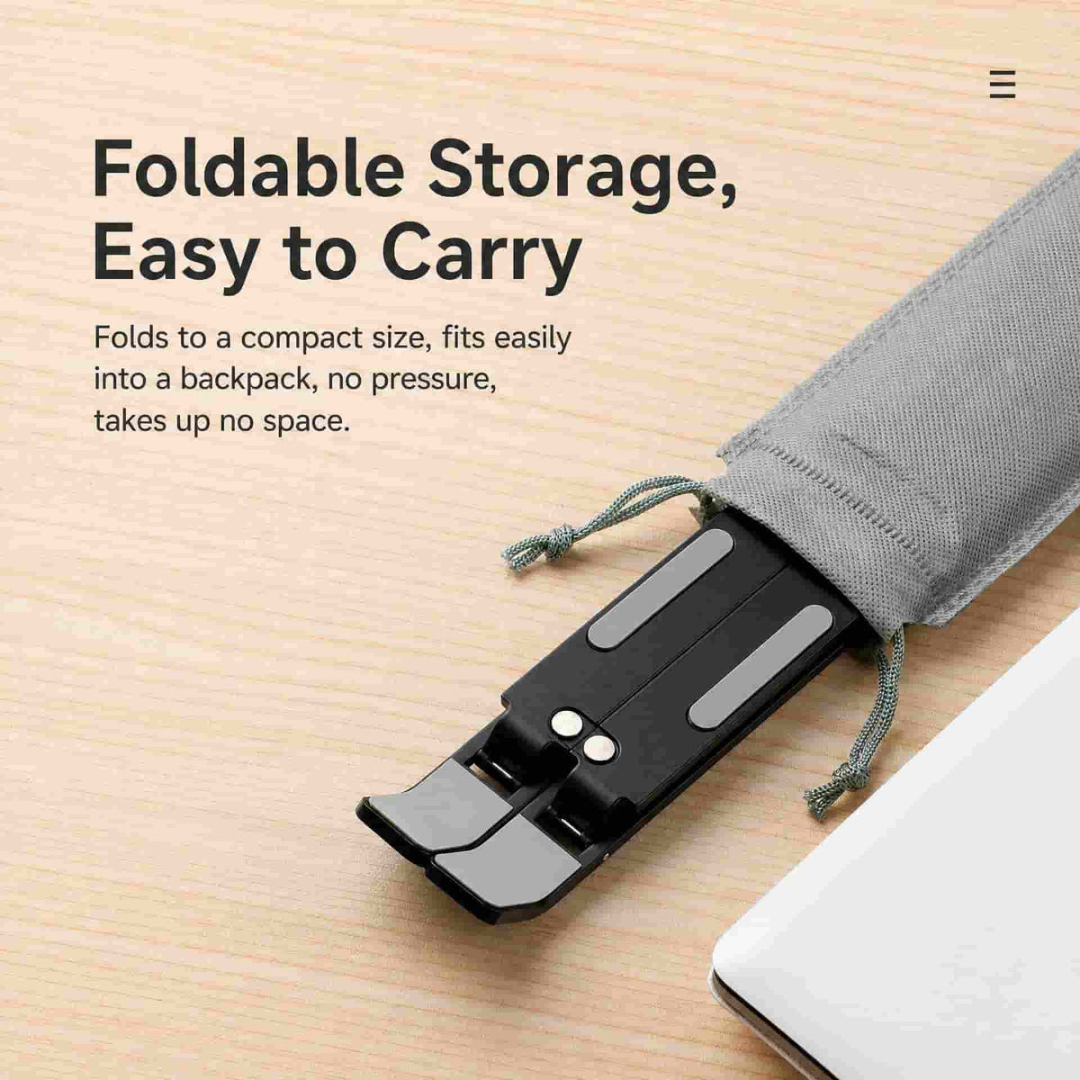 Portable foldable carbon steel laptop stand - product image 4
