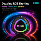 OKOP KP-808 Portable RGB Bluetooth Speaker with Heavy Bass & Long Battery Life