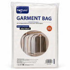 Washable PEVA garment bag with centre zipper for wardrobe storage