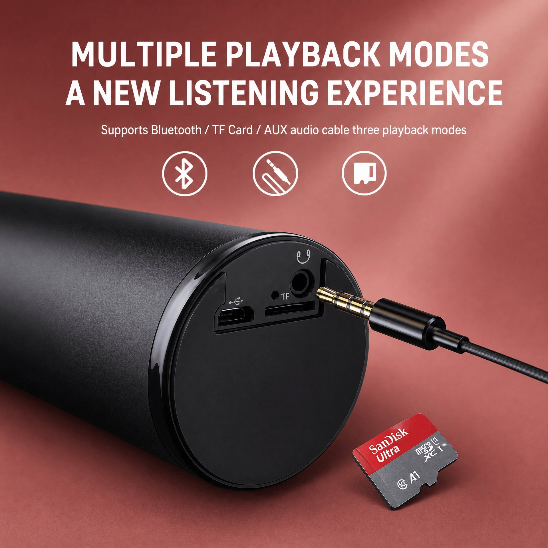 Wireless Bluetooth Karaoke Microphone with Built-in Dual Speakers, Portable Handheld Mic for Live Streaming, Singing & Recording