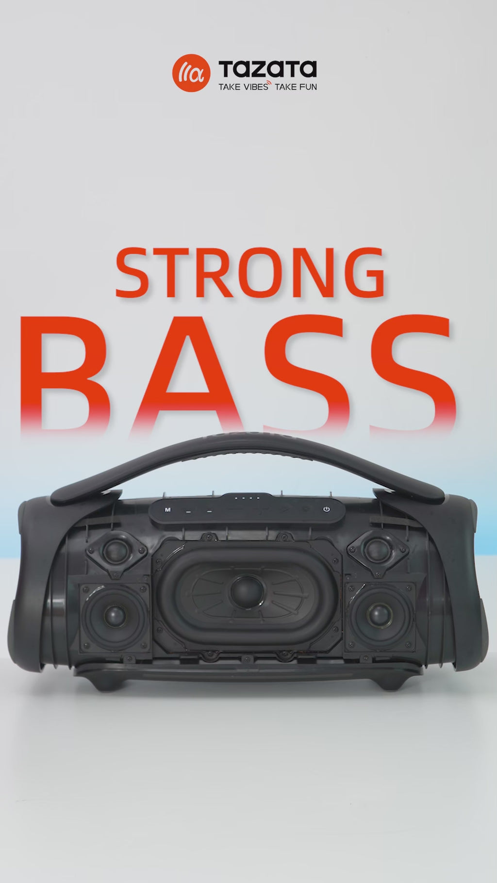 TAZATA BOOMBLAST MAX IPX7 portable Bluetooth Speaker Waterproof Wireless Party Stereo With 4 To 10 Hours Battery Life