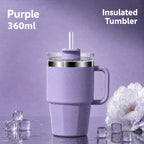 Solo Sip 40oz & 12oz Stainless Steel Insulated Tumbler with Handle, Straw & Lid - Dual Drinking Modes Hot & Cold Travel Mug