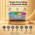 OKOP KP559 Multifunctional Bluetooth 5.3 Alarm Clock Speaker with Wireless Charging, RGB Light & White Noise