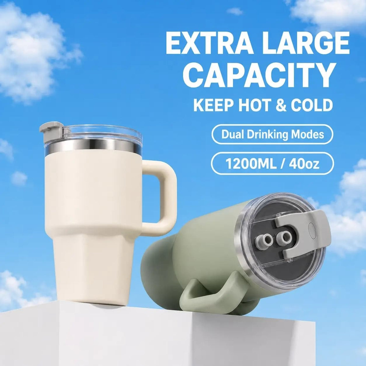 Solo Sip 360ml stainless steel insulated tumbler with handle and straw - product image 7