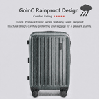 GoinC Primeval Forest Series Lightweight Triple-Layer Bayer PC Hard Shell Spinner Luggage with TSA Customs Lock