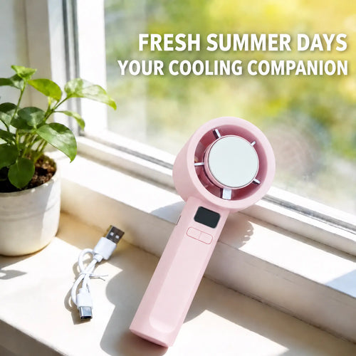 120-level rechargeable handheld fan with cooling function