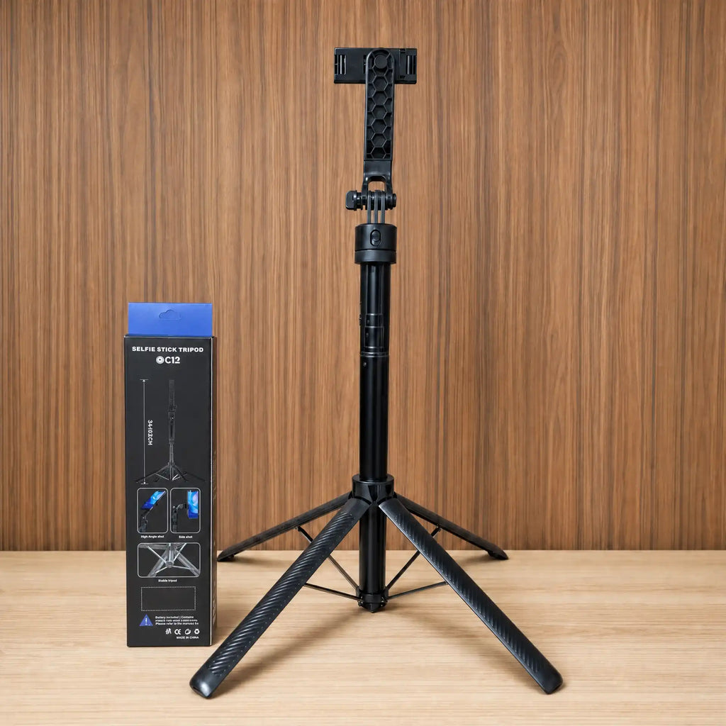 AI Face Tracking Selfie Stick Tripod with Magnetic Phone Holder, Bluetooth Remote & 1.7M Extendable Floor Stand