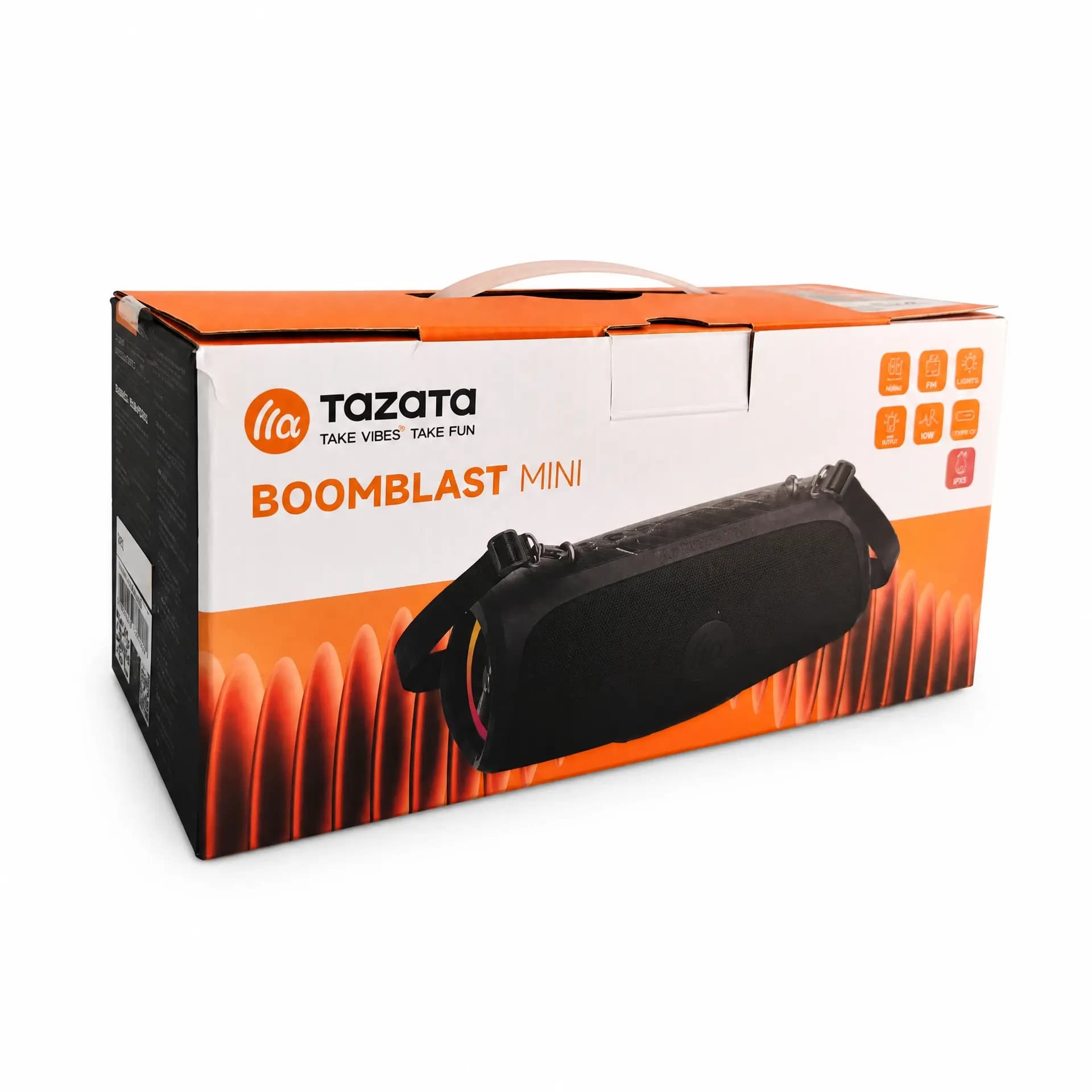 TAZATA BOOMBLAST MINI Portable Bluetooth Party Speaker with IPX7 Waterproof and Broadcast Multi-Connection