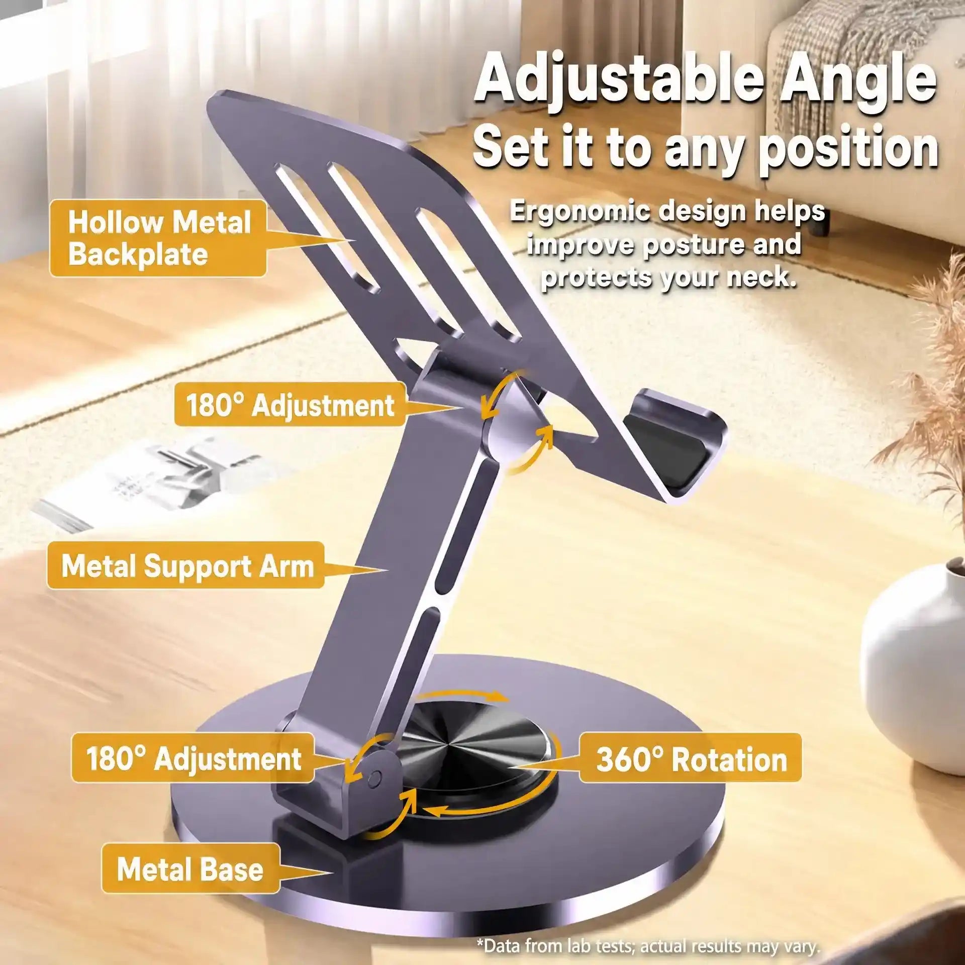 All-metal 360 degree rotating phone and tablet stand - product image 2