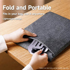 All-Metal 360° Rotating Phone & Tablet Stand - Heavy Duty Foldable Desktop Holder, Adjustable Multi-Angle Stand for iPhone & iPad