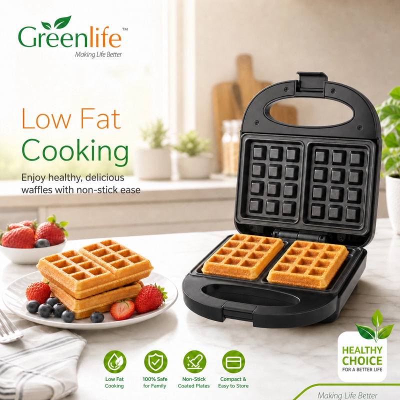 Greenlife 750W Electric Waffle Maker