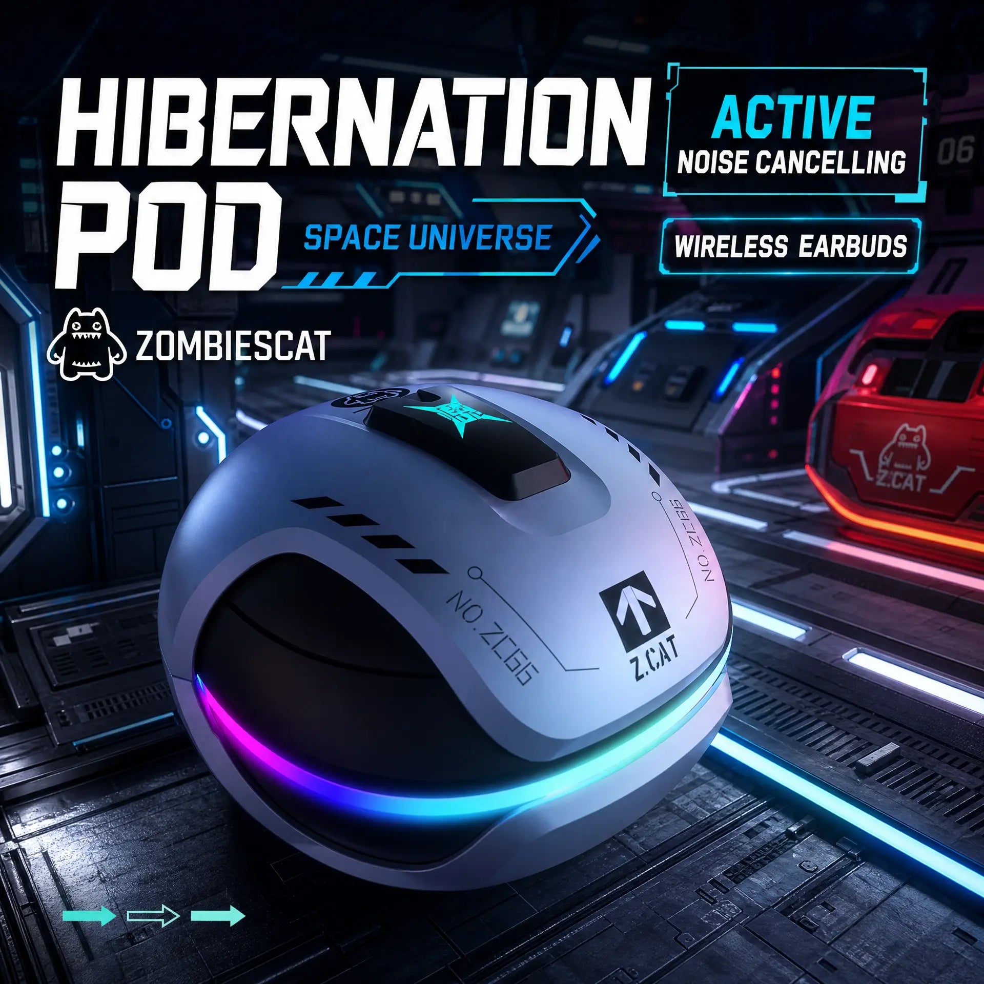 ZOMBIESCAT ZC66 Hibernation Pod ANC Gaming Wireless Earbuds Summary