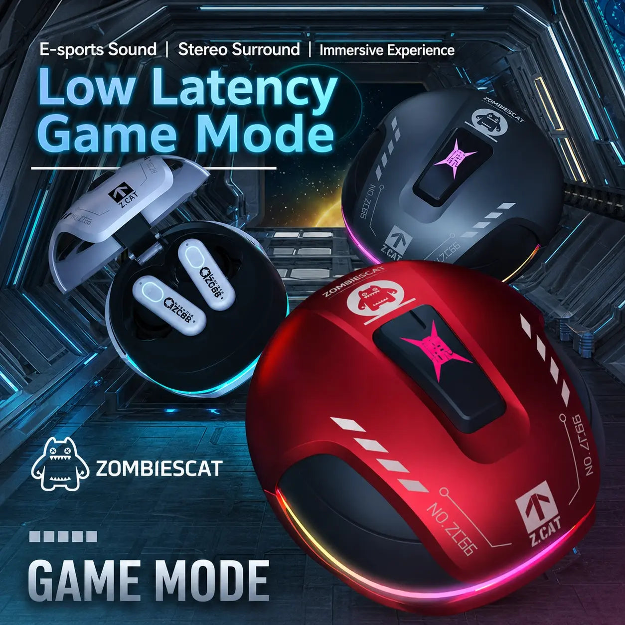 ZOMBIESCAT ZC66 Hibernation Pod ANC Gaming Wireless Earbuds Summary